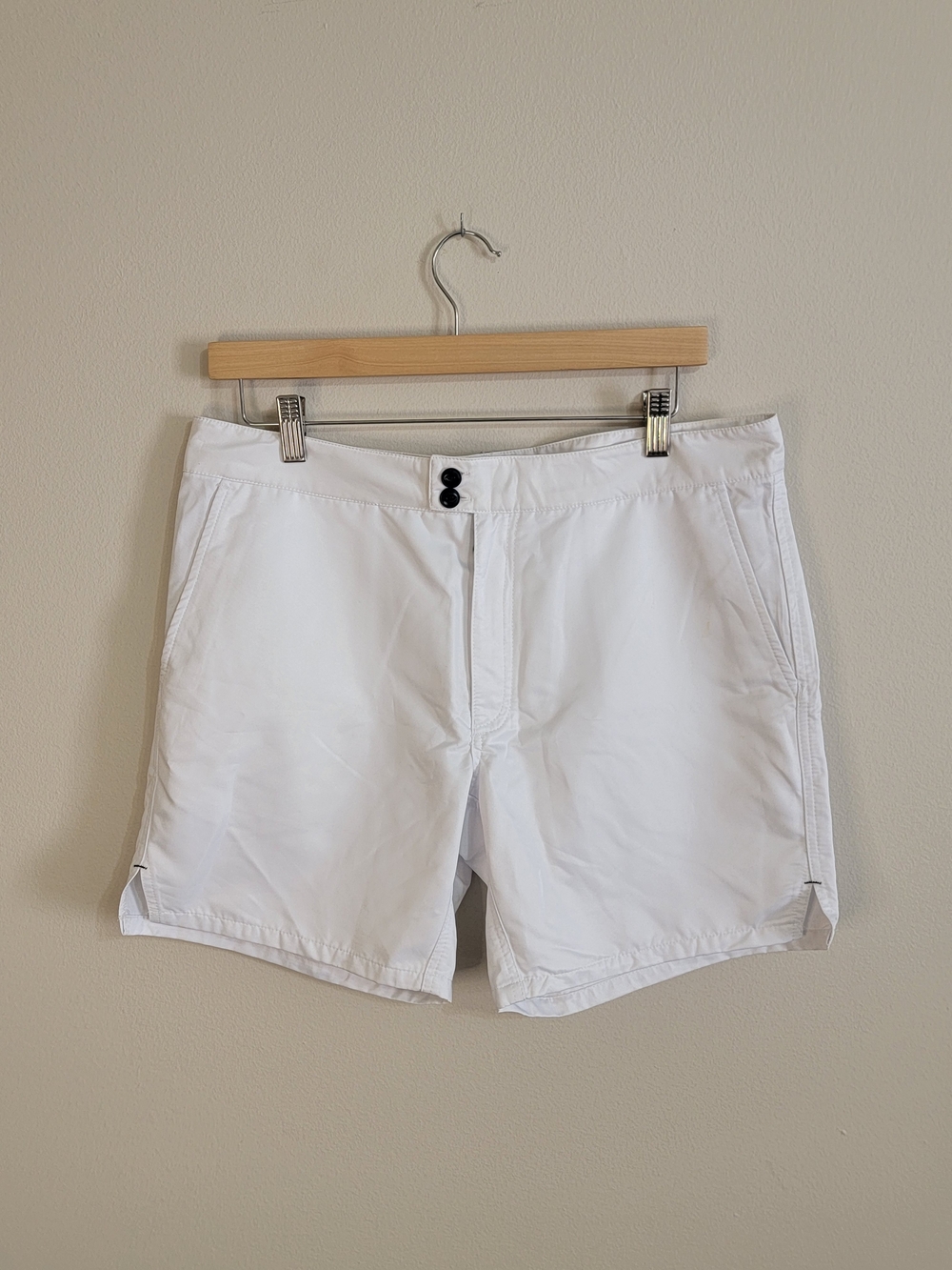 Goodlife White Shorts with Branded Waist Label